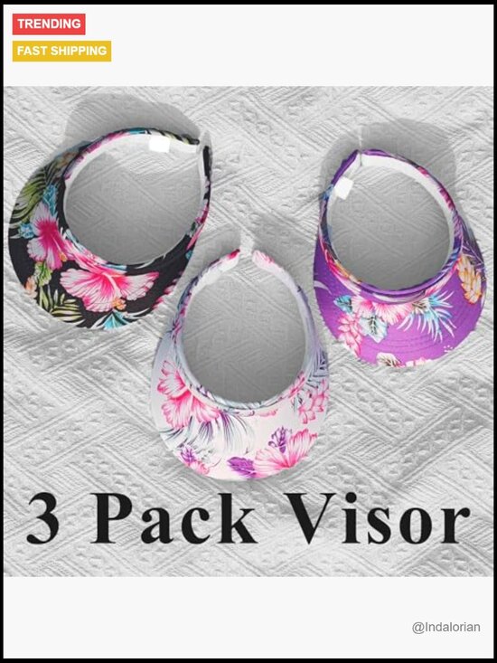 3 Pack Sports Sun Visor Hat with Adjustable Clip On Visors for Outdoor Golf main image 7